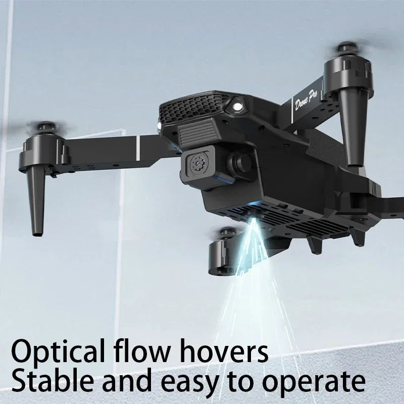 E88 Pro Mini Drone With Screen Control 4K Dual Camera Optical Flow Positioning LED Lighting Remote Control